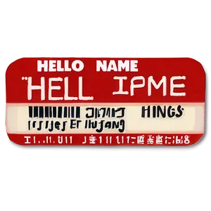 Hello My Name Is Sticker Png Rrp PNG image