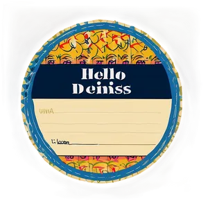 Hello My Name Is Unique Design Label Png 05252024 PNG image