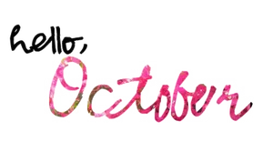 Hello October Greeting PNG image