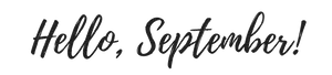 Hello September Calligraphy PNG image