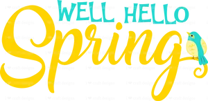 Hello Spring Greeting Graphic