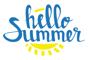 Hello Summer Sunshine Illustration PNG image