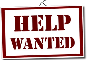 Help Wanted Sign PNG image