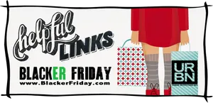 Helpful Links Black Friday Shopping Banner PNG image