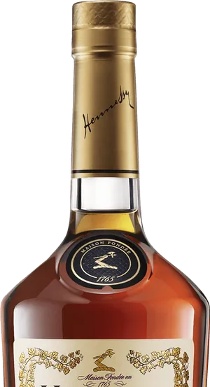 Hennessy Cognac Bottle Portrait PNG image