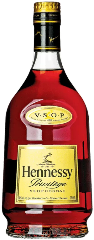 Hennessy Privilege V S O P Cognac Bottle PNG image