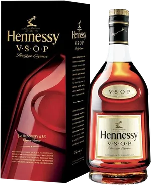 Hennessy V S O P Cognac Bottleand Box PNG image