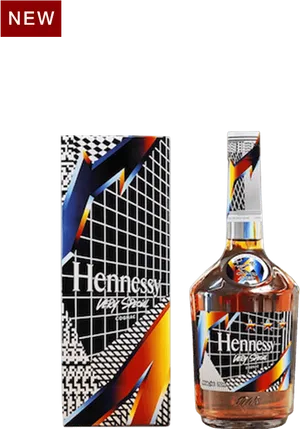 Hennessy Very Special Cognac Bottleand Box PNG image