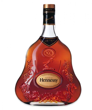 Hennessy X O Cognac Bottle PNG image