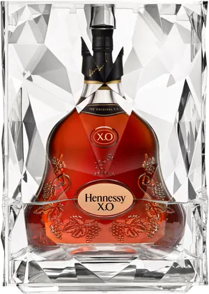 Hennessy X O Cognac Bottle PNG image