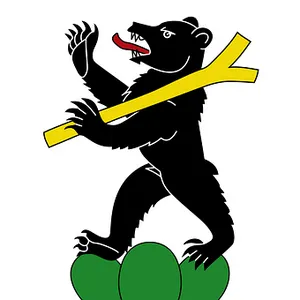 Heraldic Bear With Club PNG image
