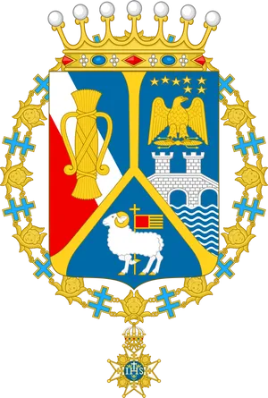 Heraldic Coatof Armswith Crownand Order PNG image
