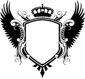 Heraldic Shieldwith Crown Design PNG image