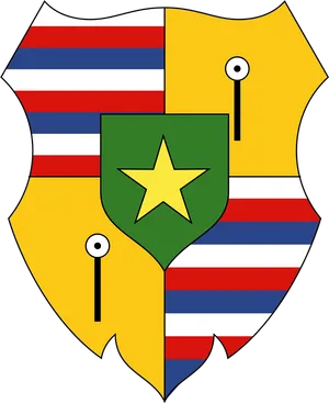 Heraldic Shieldwith Starand Stripes PNG image