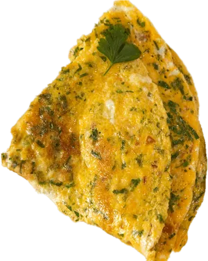 Herb Omelette Dish PNG image