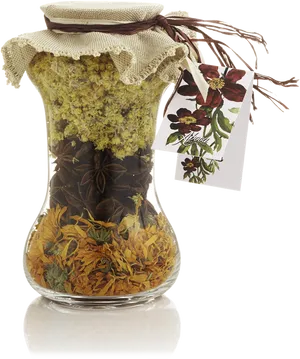 Herbal Infusion Glass Jar PNG