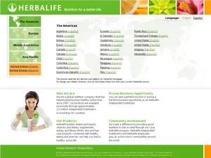 Herbalife Global Website Selection PNG image
