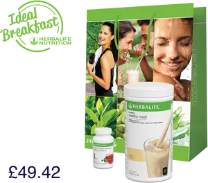 Herbalife Ideal Breakfast Advert PNG image