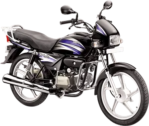 Hero Splendor Black Motorcycle PNG