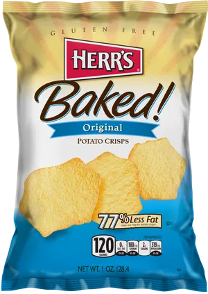 Herrs Baked Original Potato Crisps Gluten Free PNG image
