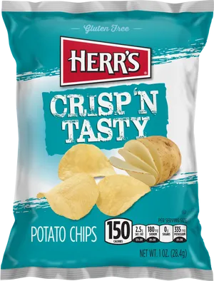 Herrs Crispand Tasty Potato Chips Bag PNG image
