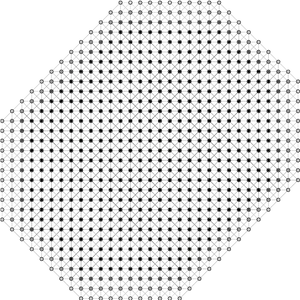 Hexagonal Dot Grid Pattern PNG