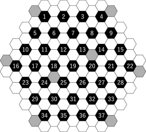 Hexagonal Tiling Puzzle Board PNG image