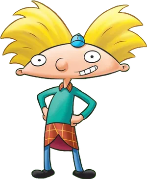 Hey Arnold Cartoon Character PNG image