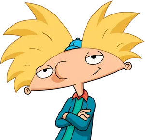 Hey Arnold Cartoon Character PNG image