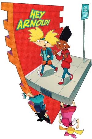 Hey Arnold Characters Walking PNG image