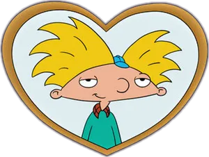 Hey Arnold Heart Frame PNG image