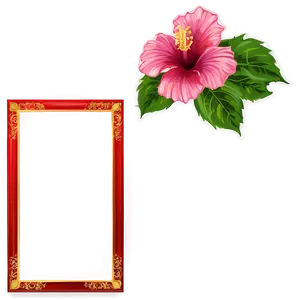 Hibiscus Frame PNG Ylm19