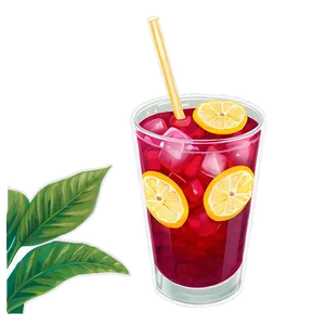 Hibiscus Iced Tea Charm Png 06242024 PNG image