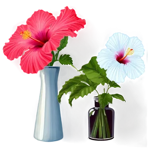 Hibiscus In Vase Png Psv PNG image