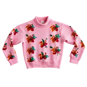 Hibiscus Pink Sweater PNG Xse18 PNG