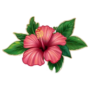 Hibiscus Sticker Art Png 06272024 PNG image