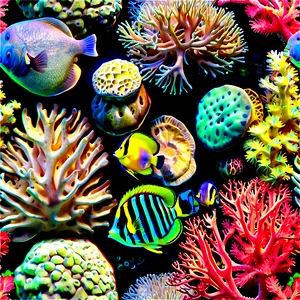 Hidden Coral Reef Treasures PNG Fyl PNG