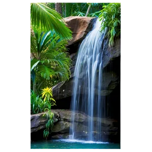 Hidden Waterfall Oasis Png 57 PNG image