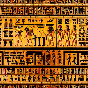 Hieroglyphics On Papyrus Png Ecr39 PNG image