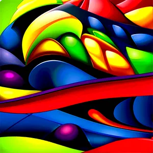 High Contrast Abstract Shapes PNG 06122024