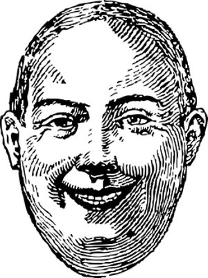 High Contrast Man Smile