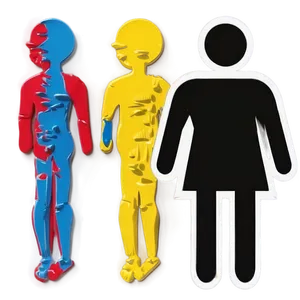 High Contrast Restroom Sign PNG 06212024