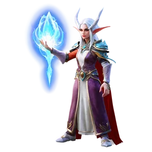 High Elf Mage Spellcasting PNG Bur