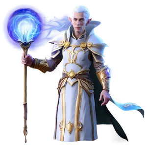 High Elf Mage Spellcasting PNG Flc