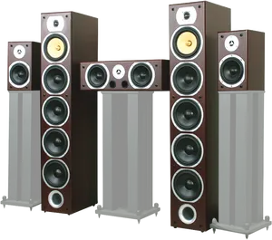 High End Surround Sound Speakers PNG image