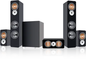 High End Surround Sound System PNG image