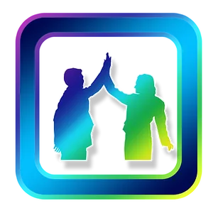 High Five Silhouette Icon
