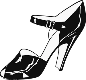 High Heel Shoe Silhouette PNG image
