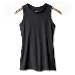 High-neck Black Tank Top PNG 76 PNG