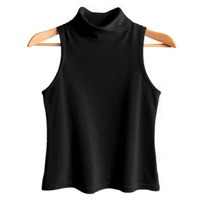 High-neck Black Tank Top PNG Sga3 PNG